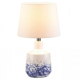 Accent Plus White and Blue Splash Porcelain Table Lamp