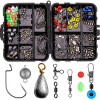 165pcs/lot Fishing Accessories Kit Including Crank Hook Snaps Rolling Swivel Fishing Connector Etc With Fishing Tackle Box