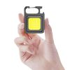 1pc Mini COB Flashlight; Multi-function USB Rechargeable Key Chain ABS Light Portable Pocket Inspection Light With Magnet For Outdoor Emergency Campin