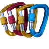 Aluminum Carabiner Clips 5 Pack  D Shape, Keychain Buckles D-Ring Locking Carabiner Light but Strong