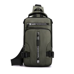 Men's Sling Bag Water Resistant Shoulder Chest Crossbody Bags Sling Backpack (Color: green)